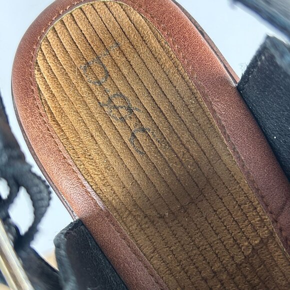 boc Cecila Slingback Clogs Womens 10 Black Faux Leather Block Heel Buckle - Picture 8 of 10